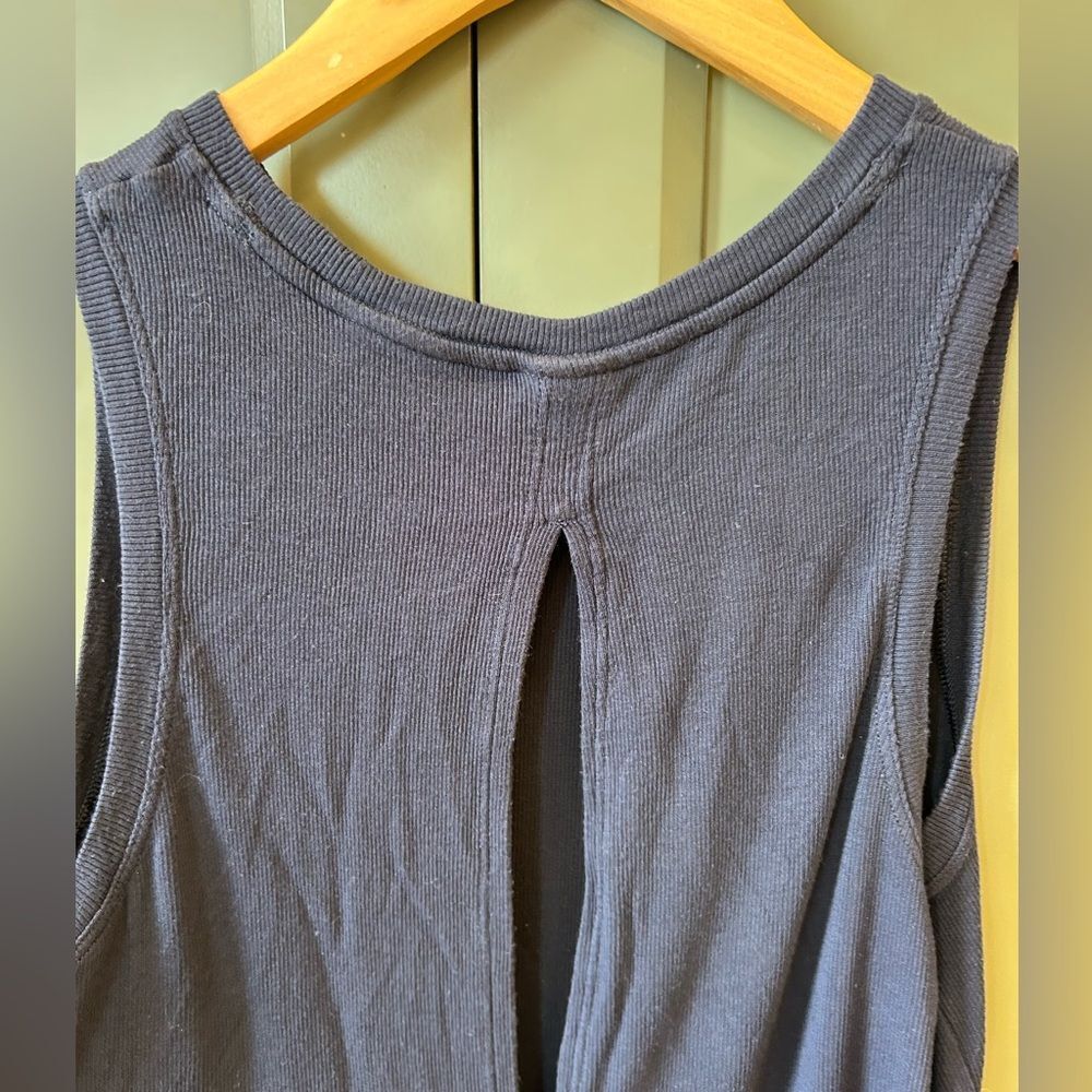 Athleta Navy Lightweight Rib Open Back Tank - Picture 5 of 6